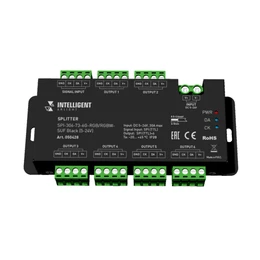 Фото #1 товара INTELLIGENT ARLIGHT Сплиттер SPI-306-73-6G-RGB/RGBW-SUF Black (5-24V) (IARL, IP20 Металл, 5 лет)