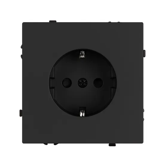 Фото #2 товара Механизм электрической розетки SCT-NOBE-MEU1-SFPL-BK (230V, 16A) (Arlight, -)