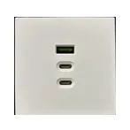 Фото товара ARL NOBE USB Розетка тип А+С+С софт-тач золотой песок SCT-MUACC-SFPL-FC-GD (65W, QC3) (Arlight, -)