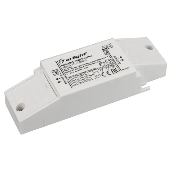 Фото #1 товара Блок питания ARJ-36-PFC-TRIAC-A (36W, 500-700mA) (Arlight, IP20 Пластик, 5 лет)