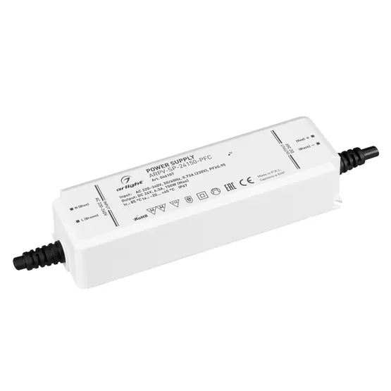 Фото товара Блок питания ARPV-SP-24150-PFC (24V, 6.3A, 150W) (Arlight, IP67 Пластик, 5 лет)