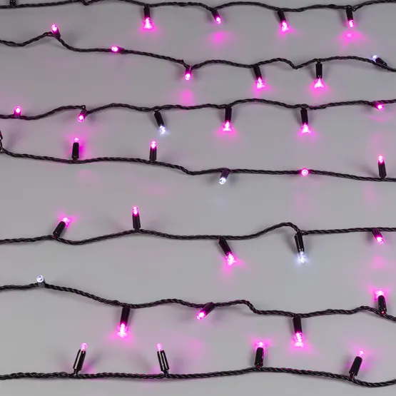 Фото #4 товара Светодиодная гирлянда ARD-STRING-CLASSIC-10000-BLACK-100LED-FLASH PINK (230V, 7W) (Ardecoled, IP65)
