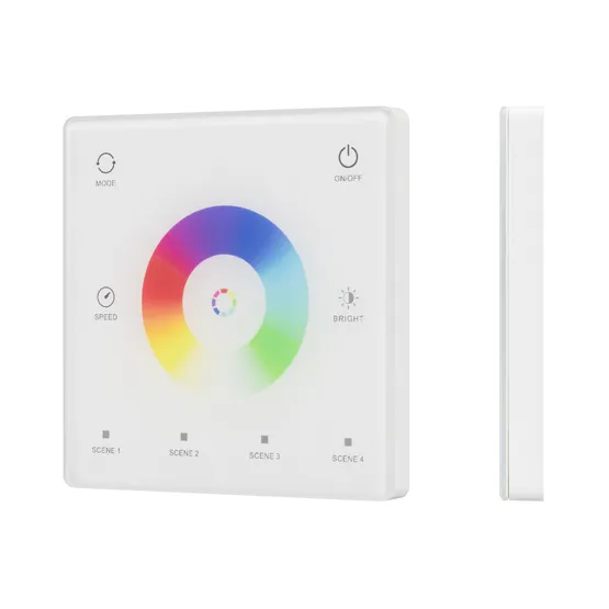 Фото товара INTELLIGENT ARLIGHT Сенсорная панель SMART-SPI-801-11-4SC-RGBW-SUF White (3V, 2.4G) (IARL, IP20 Пластик, 5 лет)
