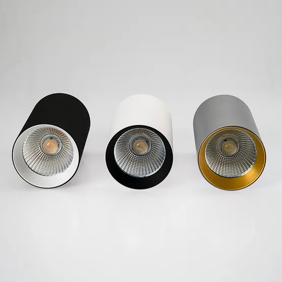 Фото #4 товара Светильник накладной SP-POLO-R85-1-15W Warm White 40deg (Silver, Black Ring) (Arlight, IP20 Металл, 3 года)