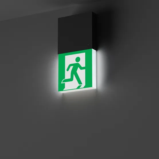 Фото #4 товара Световой указатель EMG-MARK-M-3H-BK (Arlight, IP40 Металл, 5 лет)