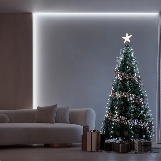 Фото #5 товара Светодиодная гирлянда Лучи Смарт ARD-GALA-CLASSIC-1500-BLACK-150LED White (230V, 4.7W, Tuya Wi-Fi) (Ardecoled, IP65)